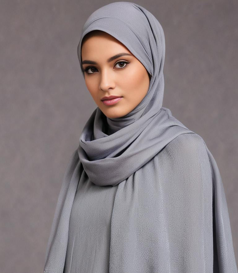 Grey Cotton Poly Soft scarf
