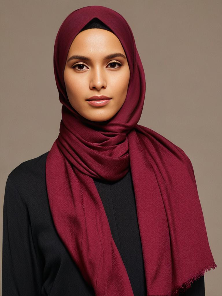 Maroon Cotton Poly Soft scarf