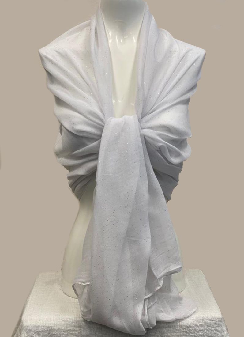 Buy White Viscose Shawl