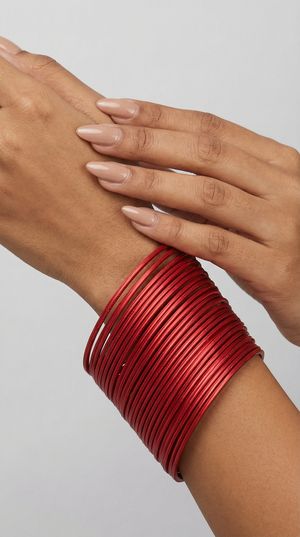 Red Bangle Set â€“ Lightweight Stackable Slim Red Bangles