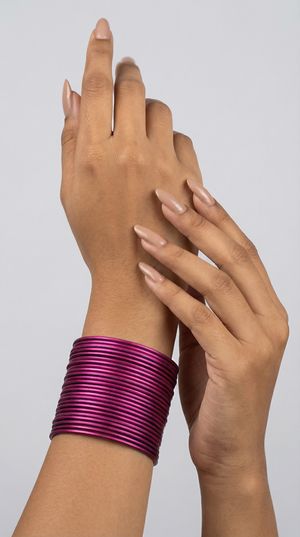 Slim magenta lightweight stackable bangles