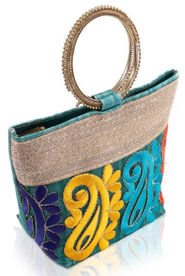 Rama Paisley Embroidered Hand Clutch