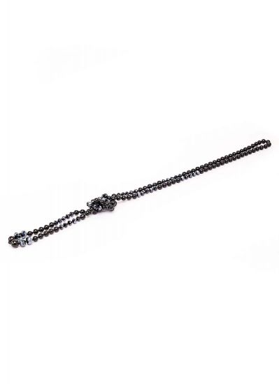 Black Bead Knotted Chain