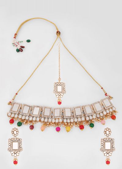 Multi Colour Chocker Necklace Set