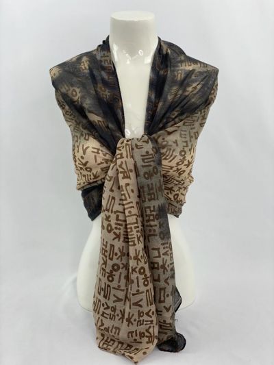 Grey Abstract Scarf
