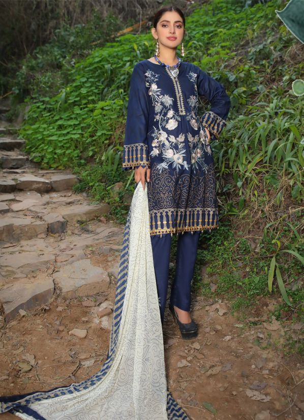 Lawn Embroidered Digital Printed Suit
